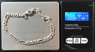 Pulsera Plata Ley Figaro + Regalo