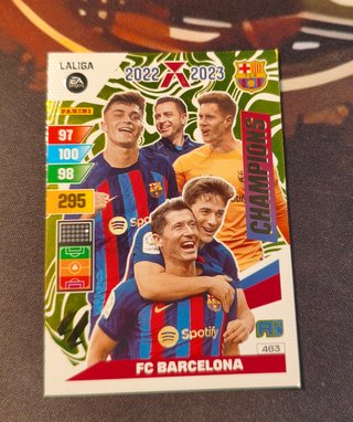 Carta FC Barcelona Adrenalyn 2022-2023 Champions.