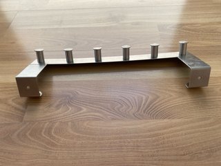 Perchero de puerta metálico 6 ganchos
