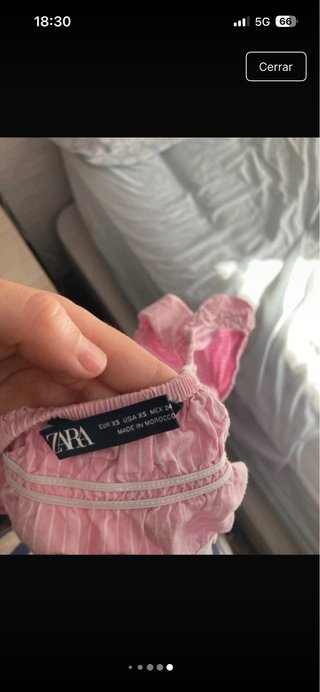 Top rayas rosas y blancas zara