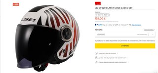 Casco Jet LS2 Blanco/Rojo/Negro Talla L/M