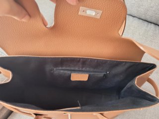 Bolso de mano marrón Camel