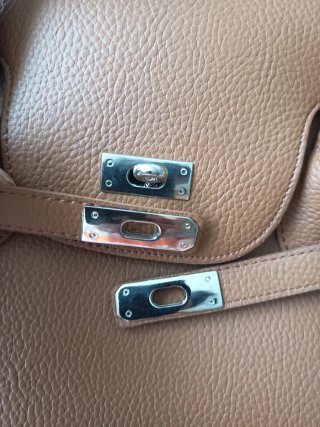 Bolso de mano marrón Camel
