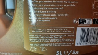 Shell Helix Ultra 0W-30 ect C2/C3  5L