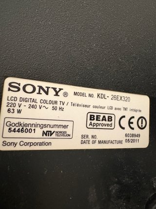 Televisor Sony Bravia Negro/Gris
