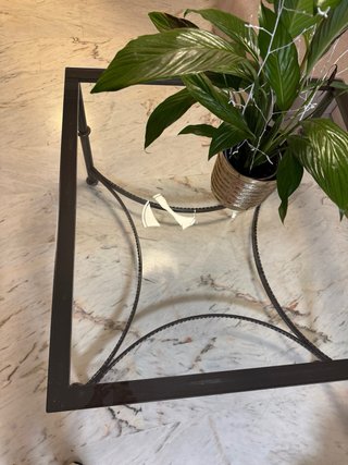 Mesa de centro forja y cristal