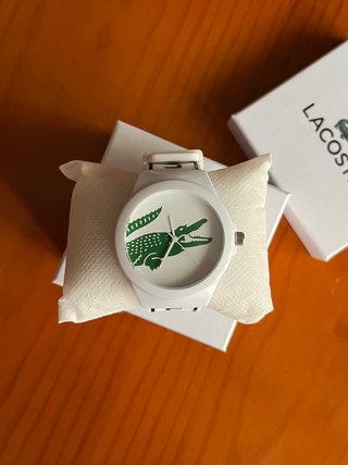 Reloj Lacoste Blanco con Cocodrilo Verde