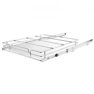 Organizador de Gabinete Extraíble de 43.2 cm W x 53.3 cm D, Estantes de Despensa Deslizables de Alta Resistencia, Cajones Deslizables de Acero Cromado, Almacenamiento de Cajones Deslizables para e...