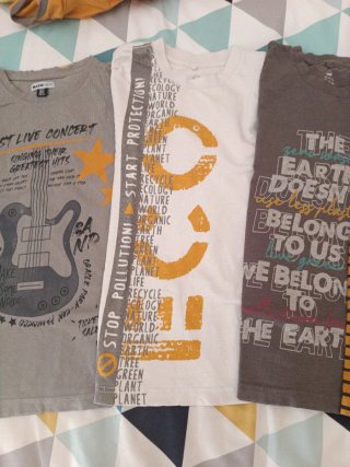 Lote 4 Camisetas Niño Talla 10