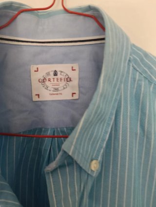 Camisa Cortefiel Rayas Azul Talla L