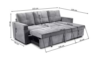 SOFA CHAISE LONGUE PAU CONVERTIBLE CAMA CONFORT