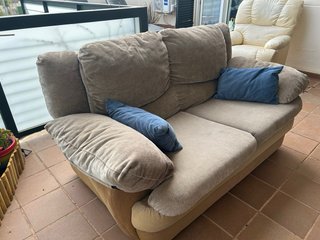 Conjunto 2 sofás marrón y gris. No hago envios .