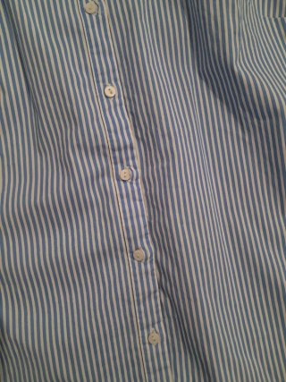 Camisa sin mangas rayas azul S