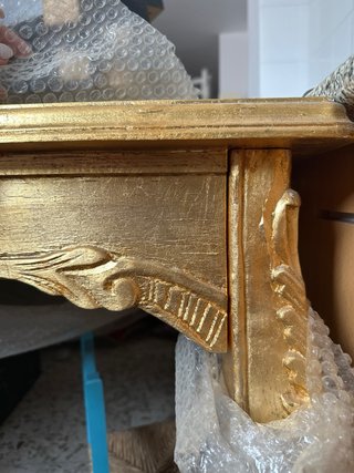 Mesa barroca dorada madera