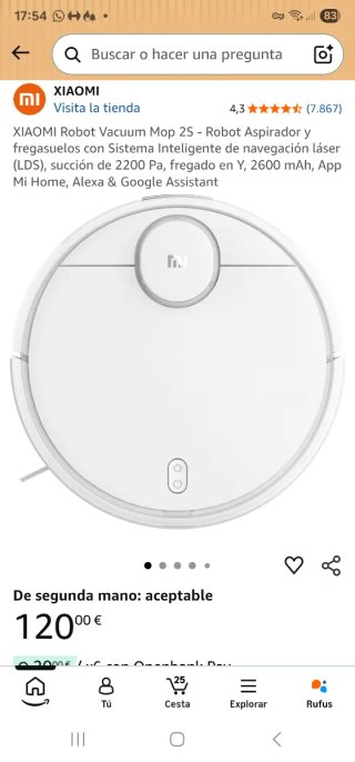 Robot Xiaomi Vacuum mop 2S