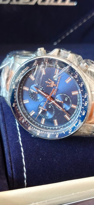 Reloj Maserati Cronógrafo Azul y Dorado