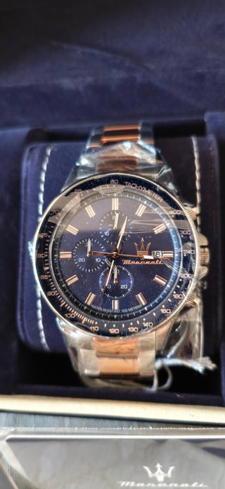 Reloj Maserati Cronógrafo Azul y Dorado