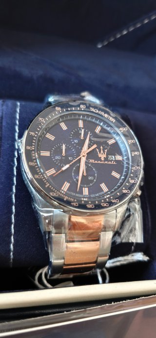 Reloj Maserati Cronógrafo Azul y Dorado