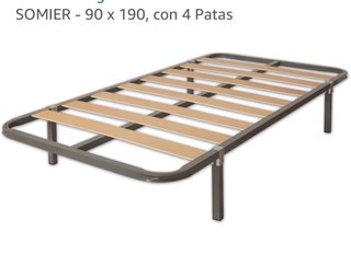Somier 90x190 con 4 patas