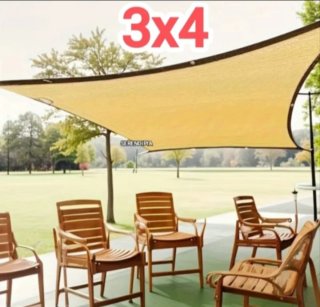 TOLDO VELA DE SOMBREO RECTANGULAR 3X4 BEIGE.