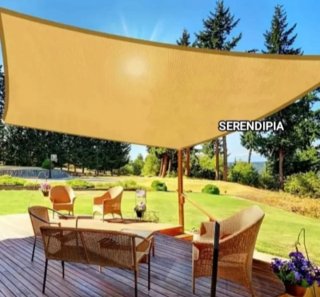 TOLDO VELA DE SOMBREO RECTANGULAR 3X4 BEIGE.
