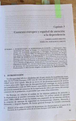 Autonom?a, dependencia y servicios sociales