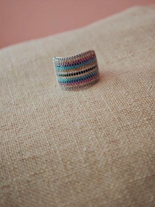 Anillo Multicolor con Circonitas