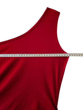 Vestido Rojo Shein Talla XL Drapeado