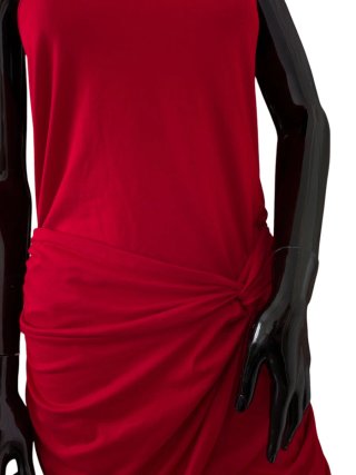 Vestido Rojo Shein Talla XL Drapeado