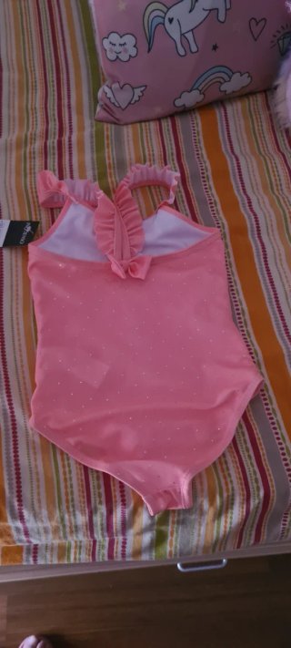 Bañador niña unicornios rosa