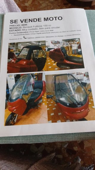 Renault Fulltime 150cc Trike con Capota