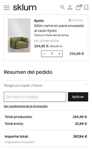 Sillón Cama Sklum NUEVO