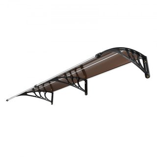 Toldo para Ventana y Puerta 80" x 40", Toldo de Entrada Exterior de Policarbonato UPF 50+ para Ventana, Toldo de Salida Frontal para Protección Solar, UV, Lluvia, Nieve, Hoja Hueca