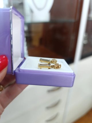 Pendientes Oro 18k Agua Marina