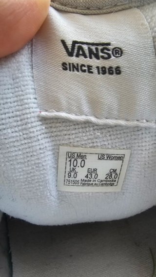 Zapatillas Vans Beige Talla 43