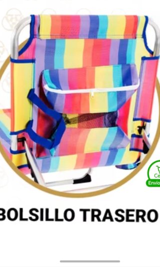 Hamaca plegable multicolor