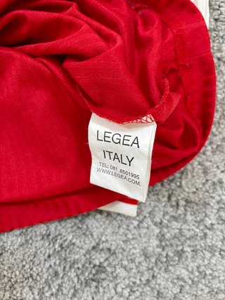 Camiseta fútbol Legea vintage Prenatal roja talla