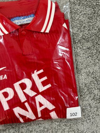 Camiseta fútbol Legea vintage Prenatal roja talla