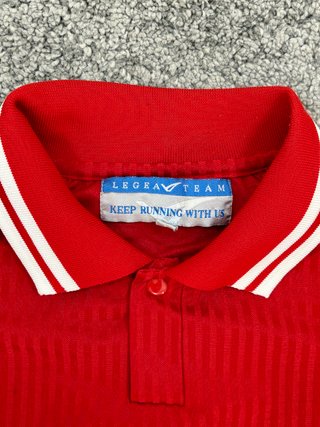 Camiseta fútbol Legea vintage Prenatal roja talla