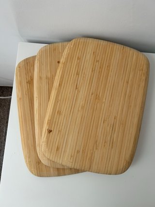Set 5 Tablas Cortar Bambú Cocina Eventos