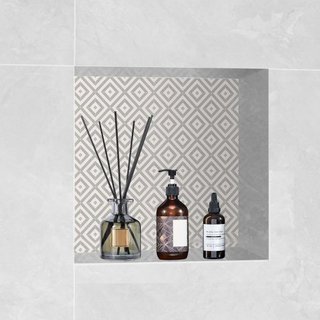 Nicho de Ducha Listo para Azulejos 40.64 x 40.64 cm, Organizador de Estante Único, Nicho Recesado de Esquinas Cuadradas Insertado en la Pared, Protección Sellada Nicho Moderno para Almacenamiento ...