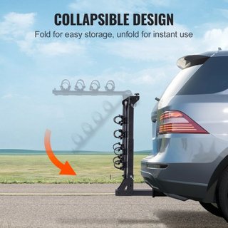 Soporte de Bicicleta Montado en Enganche, Soporte para 4 Bicicletas, Soporte para Bicicleta de 150 LBS para Receptor de 2 Pulgadas, Soporte para Bicicleta Inclinable y Plegable con U-Bolt sin Movi...