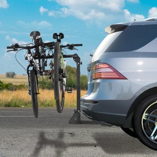 Soporte de Bicicleta Montado en Enganche, Soporte para 4 Bicicletas, Soporte para Bicicleta de 150 LBS para Receptor de 2 Pulgadas, Soporte para Bicicleta Inclinable y Plegable con U-Bolt sin Movi...
