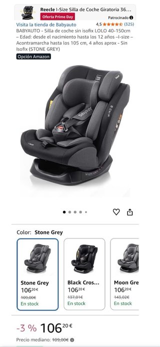 Silla de coche Babyauto 0-36 kg
