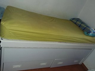 Cama nido con cajones blanca