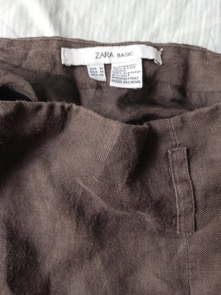 Falda Zara Talla M Marrón