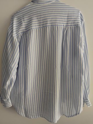 Camisa riscas azul e branco Stradivarius
