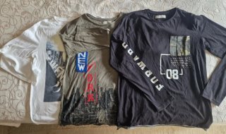 Lote 3 Camisetas . manga larga. Talla 11-12