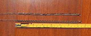 Par de pulseras de eslabones plateada