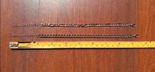 Par de pulseras de eslabones plateada